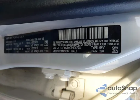 2016 Fiat 500X Trekking из США, поврежденный, VIN ZFBCFYCT4GP496778